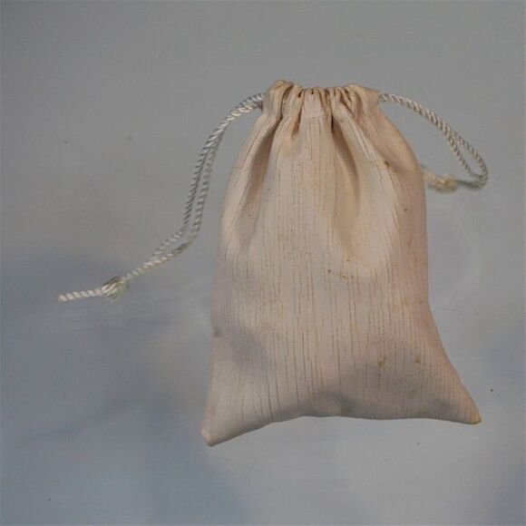 Modital Bijoux Vintage Dust Bag Jewelry Storage White Drawstring - Picture 3 of 6